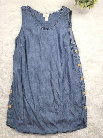 [393] Loft Lounge Demin Dress - Picture 1 of 8